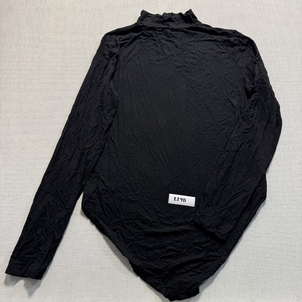 LAOLASI Mock Neck Bodysuit Women Sz 3XL Black New Without Tags